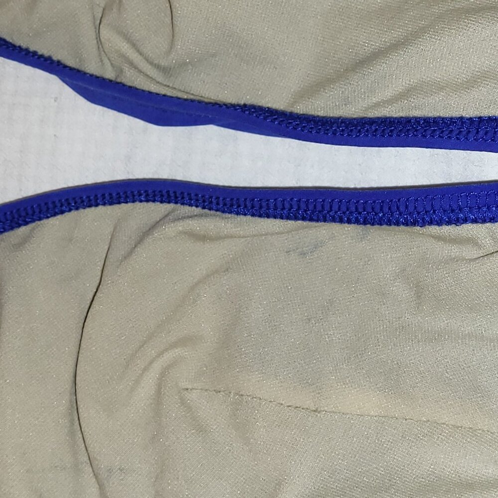 Unbranded Blue Violet Deep Plunging V-neck Halter One Piece Swim Suit - S/M - Picture 8 of 8